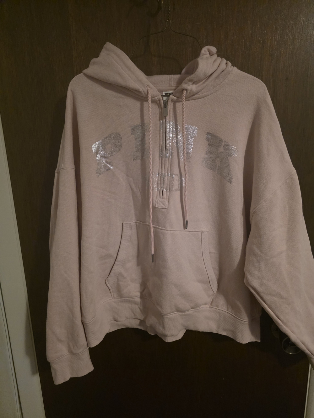 PINK Victoria's Secret Light Pink Zip-Up Hoodie